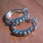 Brazilian Smokey Quartz Stainless Steel Hoop Earrings Photo 4