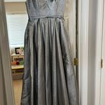 Silver Prom Dress Size 4 Photo 0