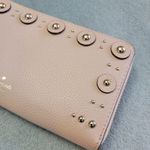 Kate Spade NWT Warm Beige Pebbled Leather Large Neda Studded Zip Wallet NWT Photo 1