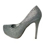 Le Miu ELSA Silver Rhinestone Bling Platform Stiletto Heels Wedding Prom Sz 8.5 Photo 9