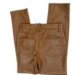Good American  Women's Size 8 Brown Faux Leather High-Rise Pants Photo 6