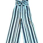 Majorelle Revolve Miles Jumpsuit in Blue Stripe NWOT Strapless Linen Size Medium Photo 2