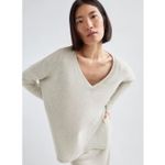 Aritzia ✨Artizia The Group Babaton Grey Traverse Longsleeve V-Neck Sz 2 Sweatshirt✨ Photo 3