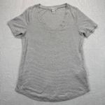 Athleta  V-Neck T-Shirt Striped Short‎ Sleeve Casual Top Athleisure Small Photo 0