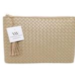 Virginia Wolf Mimi Curateur Clutch MSRP$88 NEW WITH TAGS Gold Photo 2