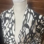 Cyrus  Women’s Animal Print Open Front Cardigan Black White Long Sweater Size L Photo 3