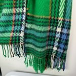 Aerie  Green Plaid Blanket Scarf Fringe Photo 4