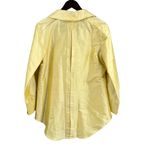Flatiron Workshop Silk Blouse Yellow Decorative Cuff Vintage Inspired Size 5 (L) Size L Photo 2