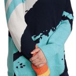 Nic+Zoe NWT  Sky Scene Sweater Aqua Multi Photo 6