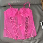 Victoria's Secret Vs lace bustier Barbie Pink Corset Photo 4
