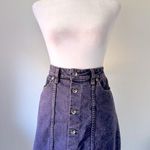 Hot Topic Purple Acid Wash Denim Mini Skirt Photo 5