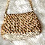 Vintage Wooden Hand Beaded Boho Shoulder Bag Brown Photo 1