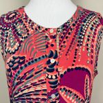 Tommy Bahama Dress Womens Small Pink Midi Sleeveless Belted Button Up Printed S Photo 1