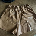 Brown Leather Shorts Size L Photo 2