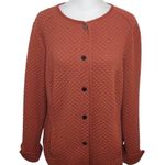 Isaac Mizrahi Rust Quilted Jacket Size Medium Rust Brown Quilted Jacket Photo 0