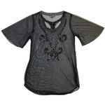 Womens Sheer elegant gothic witchy tunic Black Size M Photo 0