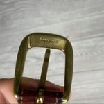 Brighton  leather and brass fish embellished belt on woven cotton Photo 6