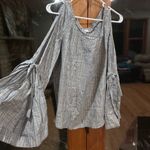 Shyanne  Blue Striped Women's Blouse Photo 2