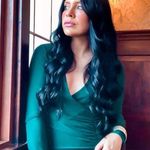 Boohoo Dark Green Long Sleeve High Slit Ruched Side Maxi Dress sz 8 Photo 2