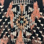 Cactus Bay Aztec Southwest Rhinestone Top Large Black Orange Turquoise Tribal Photo 2