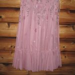 Mac Duggal NWT Embellished Illusion Cap Sleeve Column Gown Pink 2 Photo 10
