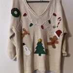 DKNY DIY Ugly Holiday Sweater V-neck Size XL Christmas Party Photo 0
