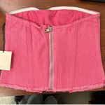 superdown Strapless Denim Top Photo 3