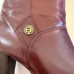 Etienne Aigner  Leather Oxblood Boots Womens Size 7 Heeled Feminine Work Office Photo 4