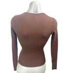 Princess Polly Women's Brown Long Sleeve Ribbed Knit Cutout Sweater Top Size S/M Photo 1