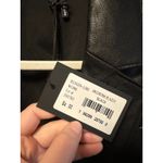 Paige NWT  Womans Argentina Blazer Tall Black Size 00 Faux Leather Photo 2