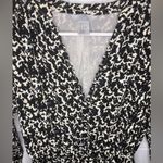 H&M black patterned v-neck long sleeve Drop Waist dress Photo 2