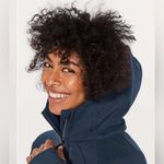 Lululemon  Scuba Hoodie Size 6 Mach Blue Light Cotton Fleece Zip Up Winter Cozy Photo 3