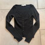 ZARA Sweetheart Neckline Button-Front Cardigan Photo 1