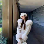 White Faux Fur Trim Winter Jacket ā Size Small Photo 6