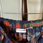 Vintage Military Medal Print Navy Blue Pleated Women's Midi Skirt Size 8 Photo 5