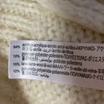 ZARA Women's Cream Wool Long Sleeve Mock Neck Knit Pullover Sweater Top Size L Photo 3