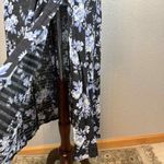 Free People Long Sleeve Jaymes Square Neck Midi Dress Size M Medium Blue Floral Photo 3