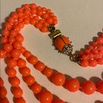 J.Crew  4 strand orange neon ladybug statement necklace Photo 2