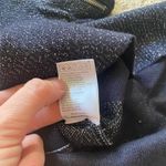 Maje  Navy Knit metallic long sleeve zip shoulder Sweater dress Photo 5