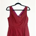 Reformation Devi Mini Dress Size 4 Burgundy Chianti Sleeveless Aline Cotton Photo 4