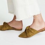 Madewell The Remi Bow Suede Mule in Spiced Olive Green Size 8.5 Photo 0