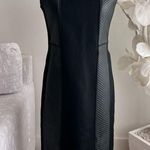 Akris Black Wool And Leather Dress Sleeveless Midi Dress Photo 0