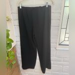 Eileen Fisher NEW NWT BLACK WIDE SIDE ZIP TROUSER wool Photo 4