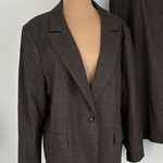 Banana Republic Factory Brown Plaid Blazer Skirt Suit Photo 0