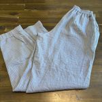 Monk & Lou Jogger Trousers Pants Straight Striped Pull On XS Beachy Coastal Blue Photo 1