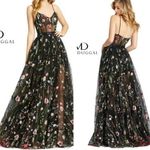 Mac Duggal Floral Embroidered A-Line Jeweled Floral Maxi Gown Photo 1