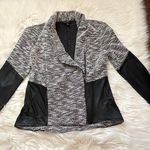Jessica Simpson Fiona Faux Leather Marled Blazer Jacket Photo 1