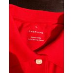 Everlane  The Oversized Polo XS Organic Cotton Goji Berry Red EUC Photo 4