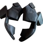 Eileen Fisher Black Arts Ankle Cuff Leather Sandals 7.5 Elegant Tumbled Leather Photo 0