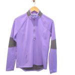 Athleta Lunar Half Zip Pullover Long Sleeves Thumbholes Lilac Purple MEDIUM Photo 1